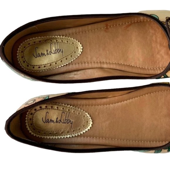 Floral Print Boho Sam & Libby Flats - Picture 4 of 8